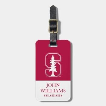 Cardinal Block "s" With Tree Luggage Tag by Stanford at Zazzle