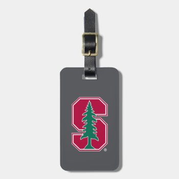 Cardinal Block "s" With Tree Luggage Tag by Stanford at Zazzle