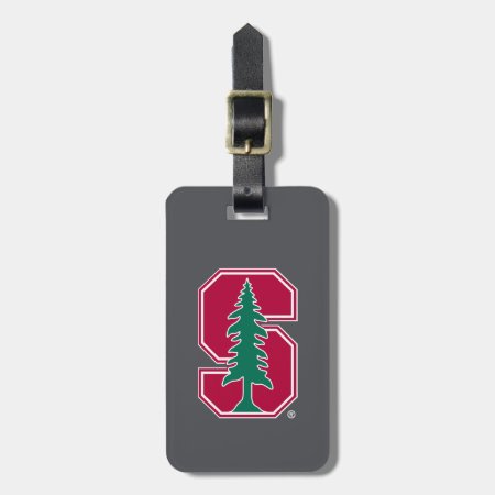 Cardinal Block "s" With Tree Luggage Tag