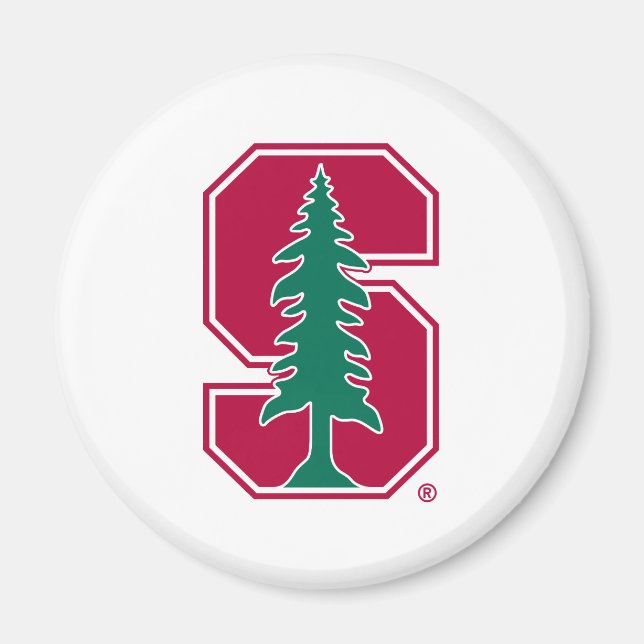 Cardinal Block "S" with Tree Magnet (Front)