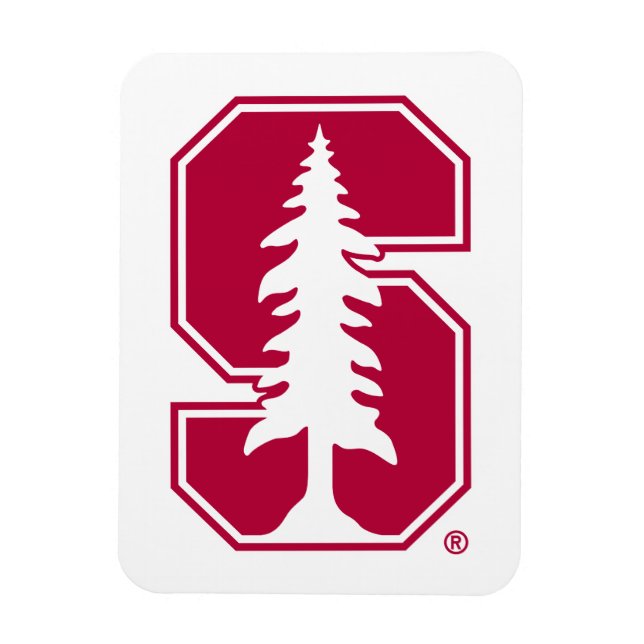 Cardinal Block "S" with Tree Magnet (Vertical)