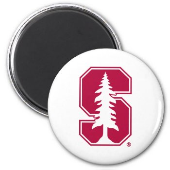 Cardinal Block "s" With Tree Magnet by Stanford at Zazzle