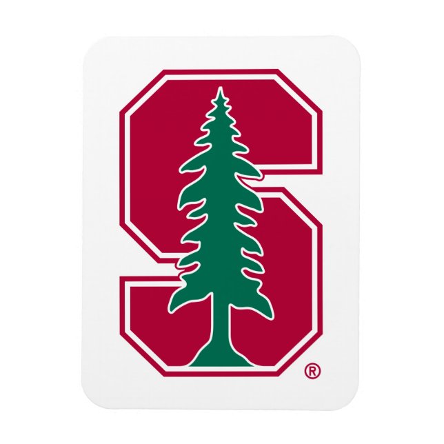 Cardinal Block "S" with Tree Magnet (Vertical)