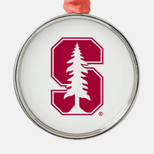 Cardinal Block "S" with Tree Metal Ornament
