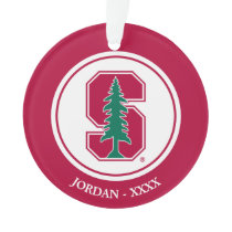 Cardinal Block "S" with Tree Ornament