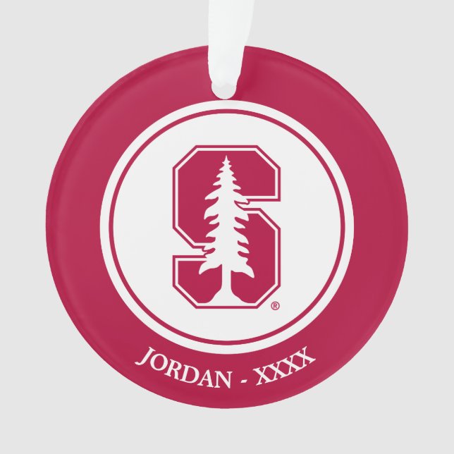 Cardinal Block "S" with Tree Ornament (Front)