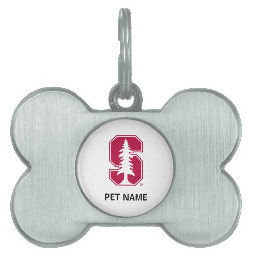 Cardinal Block S with Tree Pet Name Tag