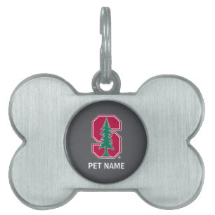 Cardinal Block "S" with Tree Pet Name Tag