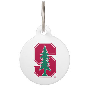 Cardinal Block "S" with Tree Pet Name Tag