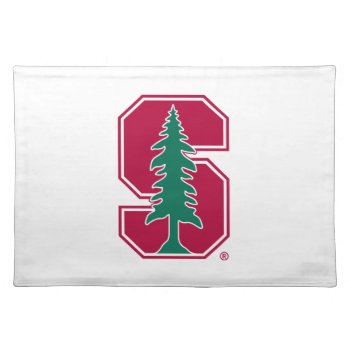 Cardinal Block "s" With Tree Placemat by Stanford at Zazzle
