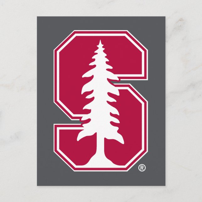 Cardinal Block "S" with Tree Postcard (Front)