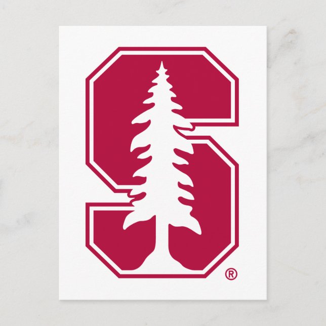 Cardinal Block "S" with Tree Postcard (Front)
