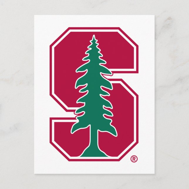Cardinal Block "S" with Tree Postcard (Front)