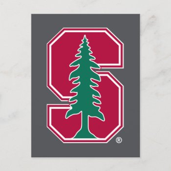 Cardinal Block "s" With Tree Postcard by Stanford at Zazzle