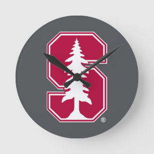 Cardinal Block "S" with Tree Round Clock