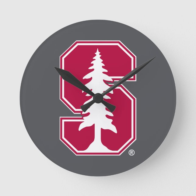 Cardinal Block "S" with Tree Round Clock (Front)
