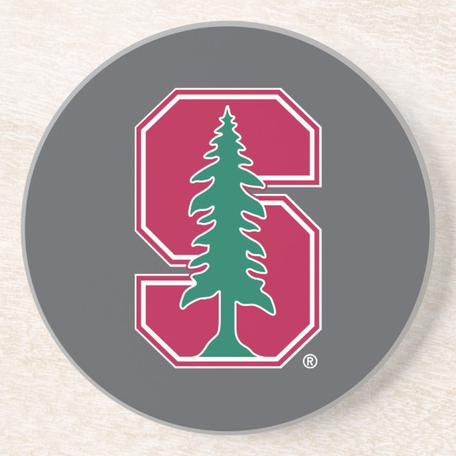 Cardinal Block "S" with Tree Sandstone Coaster (Front)