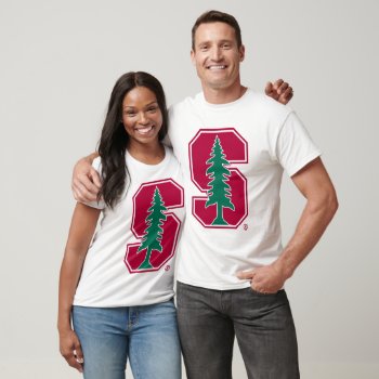 Cardinal Block "s" With Tree T-shirt by Stanford at Zazzle