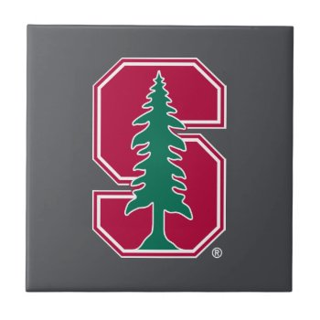 Cardinal Block "s" With Tree Tile by Stanford at Zazzle