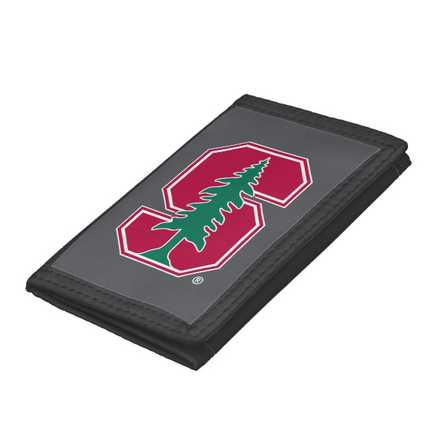 Cardinal Block "S" with Tree Tri-fold Wallet (Bottom)