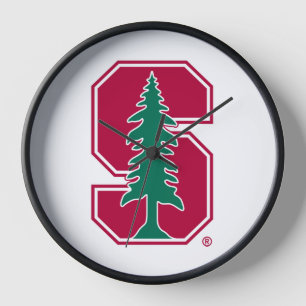 Cardinal Block "S" with Tree Wall Clock