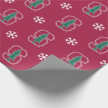 Cardinal Block "s" With Tree Wrapping Paper by Stanford at Zazzle