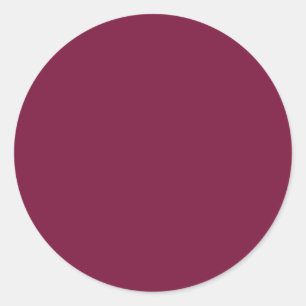 Cardinal Burgundy Red Solid Trend Color Background Classic Round Sticker