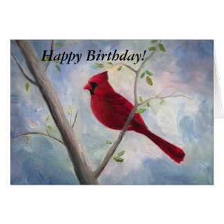 Happy Birthday With Cardinal Cards - Greeting & Photo Cards | Zazzle