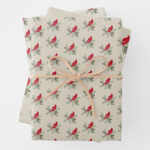 Cardinal Celebration: Festive Wrapping Paper