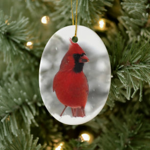 Cardinal Ceramic Ornament