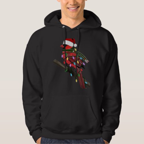 Cardinal Christmas Bird Santa Claus Biologist Anim Hoodie