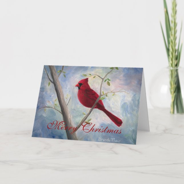 Cardinal Christmas  Blank Card (Front)