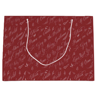 Cardinal Christmas Carols Large Gift Bag