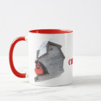 Cardinal christmas mug