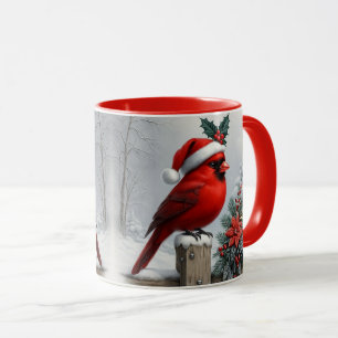 Cardinal Christmas Mug Sublimation Design