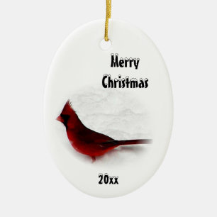 Cardinal Christmas Ornament Custom Year