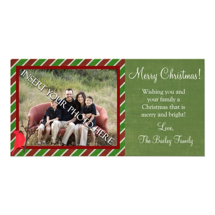 Cardinal Christmas Photo Card