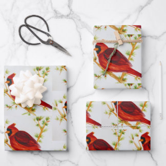 Cardinal Christmas Wrapper Wrapping Paper Sheets