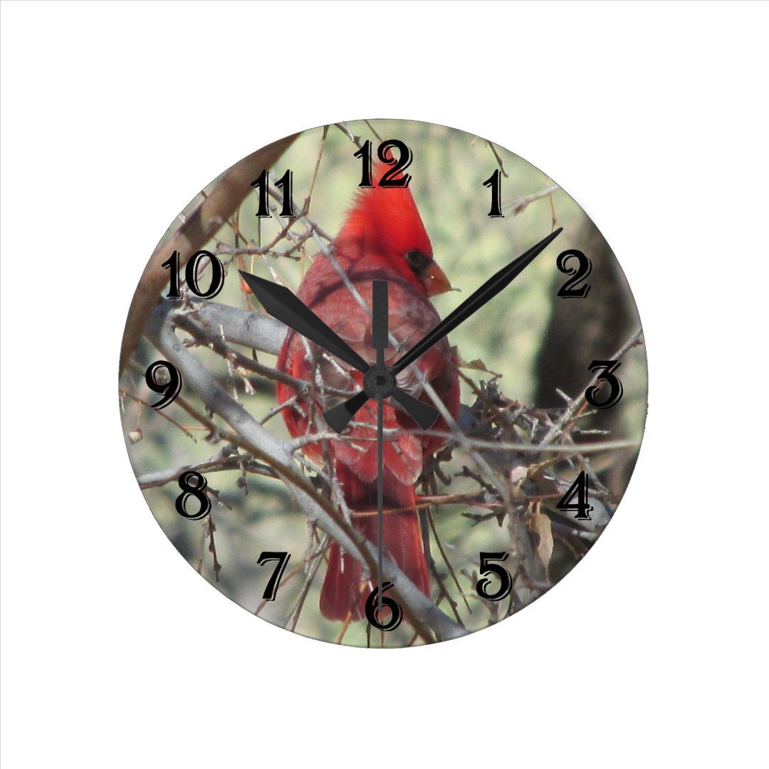 Cardinal Clock | Zazzle