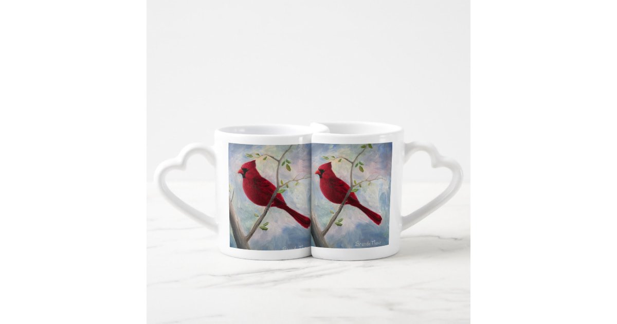 Cardinal Coffee Mugs, Set of Two