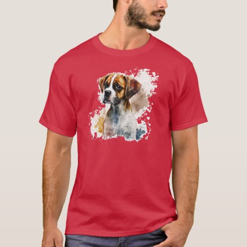 Cardinal color t_shirt cute dog design wear