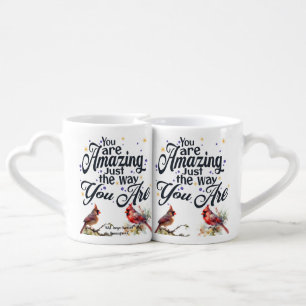 Cardinal Couple Brown/ Red Coffee Mug Set