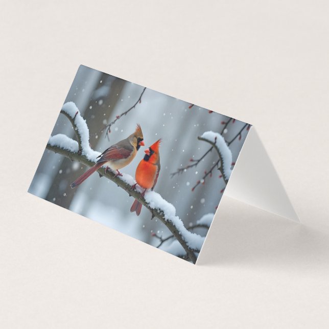 Cardinal Couple Christmas Card (Front)