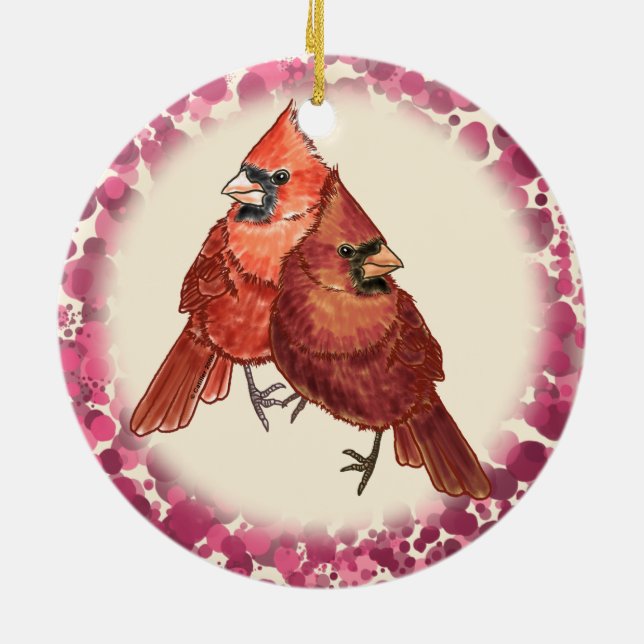 Cardinal Couple  Ornament (Back)