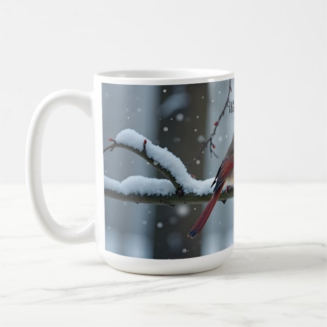Cardinal Couple Personalized Mug (Left)