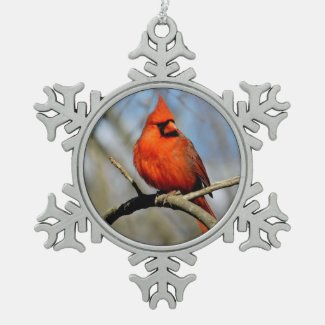 Cardinal Crest Snowflake Ornament