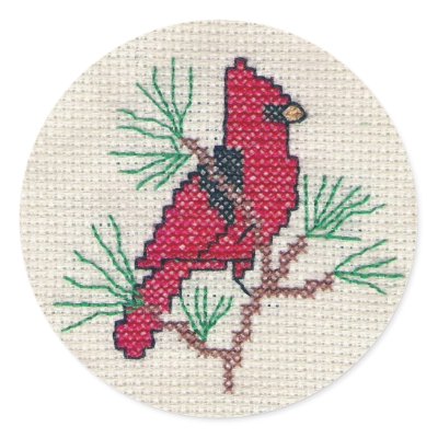 Puckerbrush Cool Cardinal (Harper) - Cross Stitch Pattern