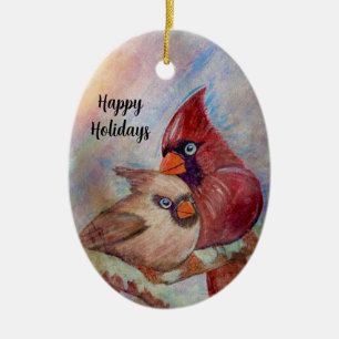 Cardinal Customizable Ornament art painting