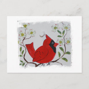 Cardinal & Dogwood Postcard
