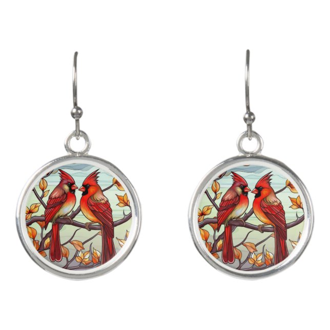Cardinal Earrings (Front)